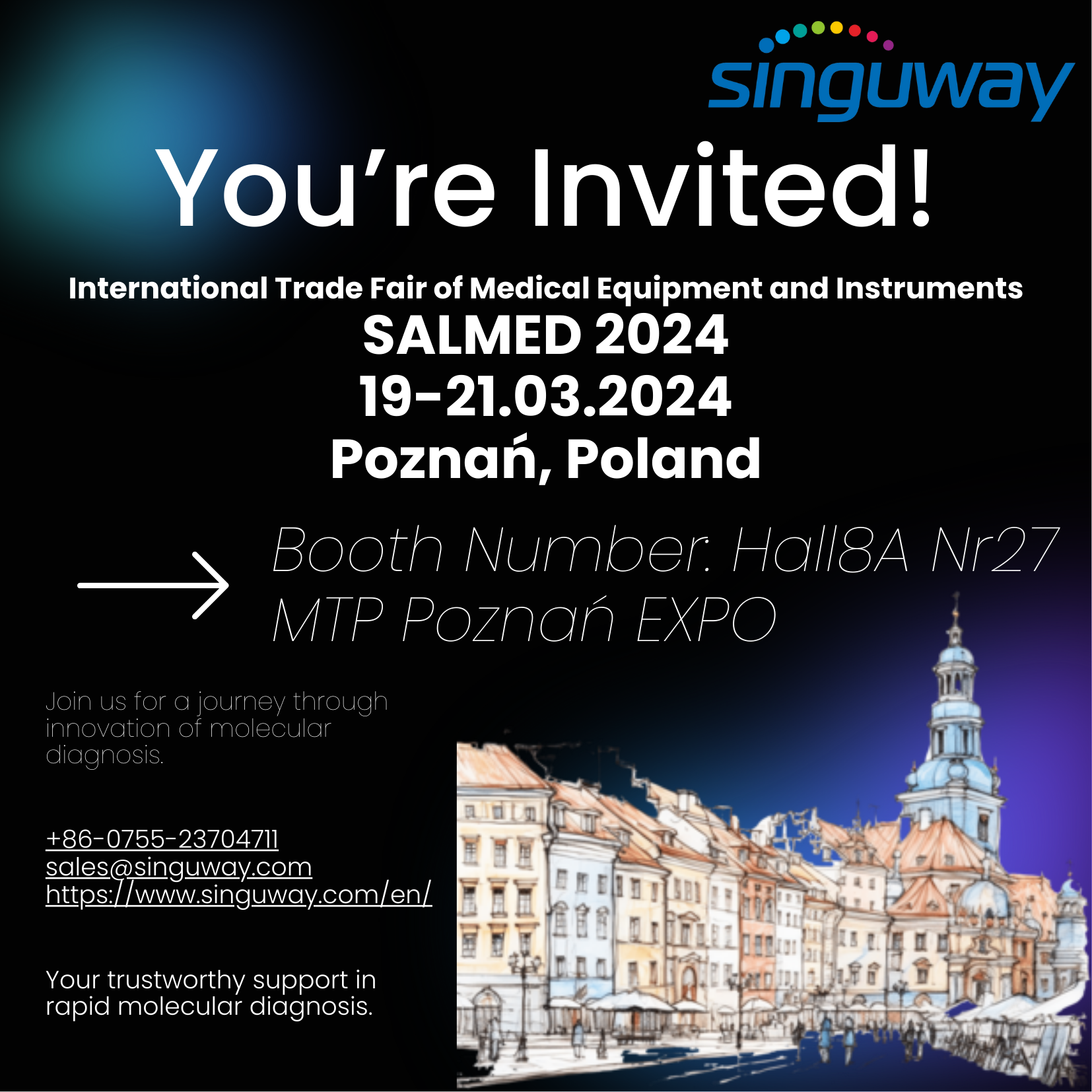 Singuway se complace en darle la bienvenida a SALMED 2024 en Poznan, Polonia.